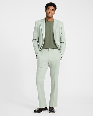 Slim Sage Wool-Blend Stretch Suit Jacket