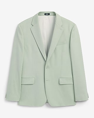 Slim Sage Wool-Blend Stretch Suit Jacket