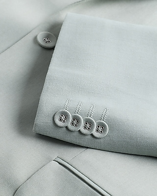 Slim Sage Wool-Blend Stretch Suit Jacket