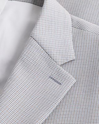 Slim Houndstooth Stretch Suit Jacket