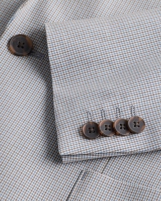 Slim Houndstooth Stretch Suit Jacket