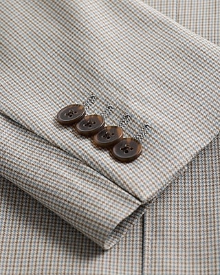 Slim Houndstooth Stretch Suit Jacket