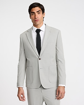 Slim Houndstooth Stretch Suit Jacket