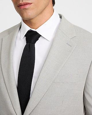 Slim Houndstooth Stretch Suit Jacket