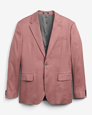 Classic Cognac Dusk Linen-blend Suit Jacket