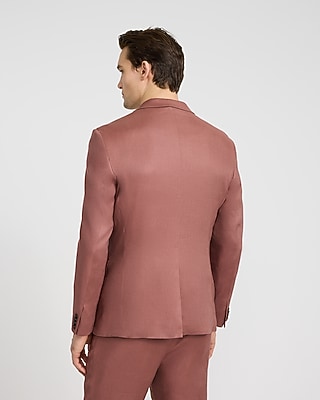Classic Cognac Dusk Linen-blend Suit Jacket