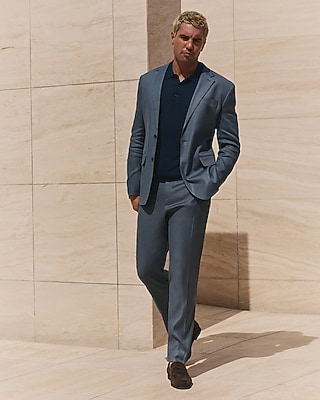 スーツ Sakado Express Classic Cognac Dusk Linen-blend Suit Jacket | Express