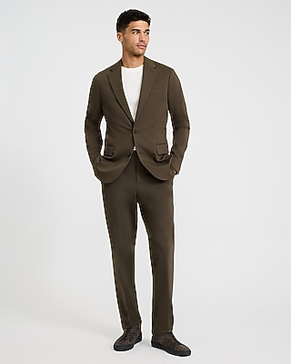 Slim Dark Olive Comfort Stretch Tech Suit Jacket