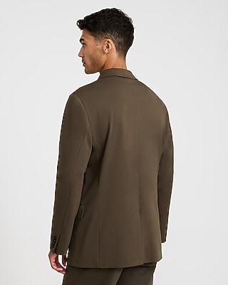 Slim Dark Olive Comfort Stretch Tech Suit Jacket