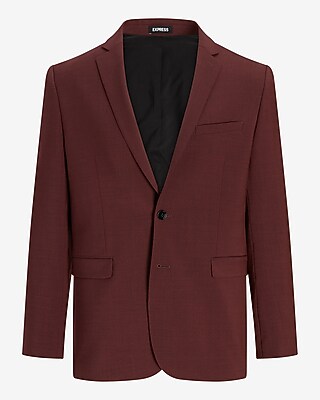 Classic Burgundy Wool-Blend Modern Tech Suit Jacket - image 4