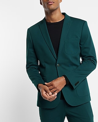 green knit suit