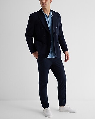 Men's Modern Fit Casual Summer Chino Blazer in Midnight Blue main image 0