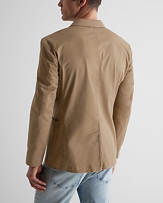 Slim Khaki Double Breasted Modern Chino Blazer