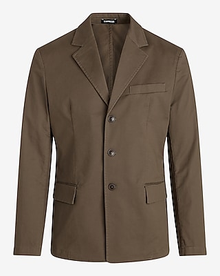 Slim Olive Green Modern Chino Suit Jacket