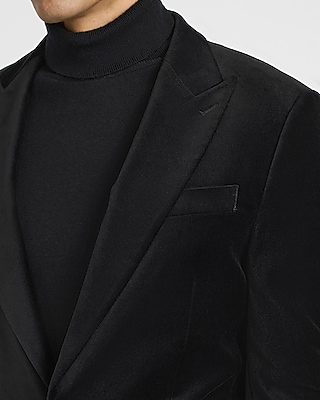 Slim Black Velvet Tuxedo Jacket