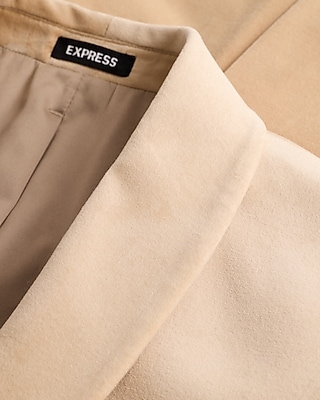 Slim Champagne Velvet Tuxedo Jacket