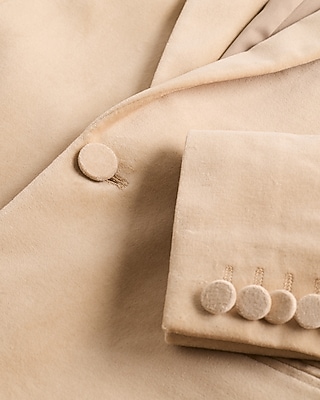 Slim Champagne Velvet Tuxedo Jacket