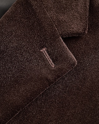 Slim Dark Brown Velvet Tuxedo Jacket - image 5