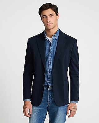 Classic Black Wool-blend Tuxedo Jacket | Express