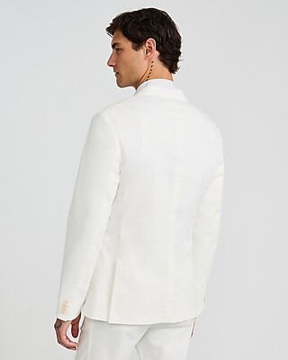 Slim White Washable Chino Blazer