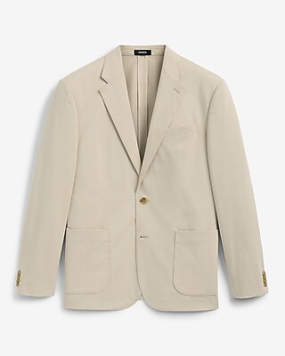 Slim Khaki Washable Cotton Stretch Chino Blazer