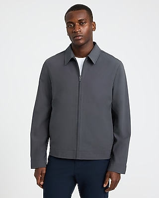 Everyday Performance Black Zip Jacket In Premium Tech | Express