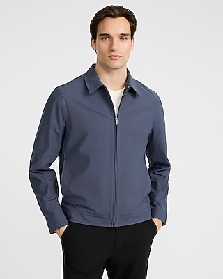 Zip Corduroy Collar Chest Pocket Work Jacket | Express