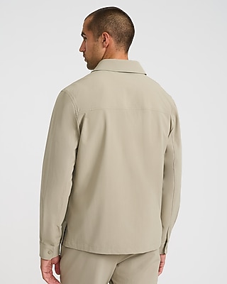 Everyday Performance Double Flap Chest Pocket Khaki Zip Jacket