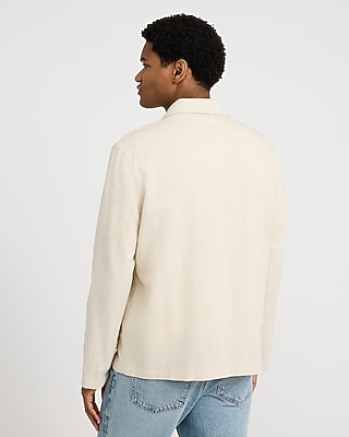 Cotton-Linen Chore Shirt Jacket