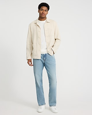 Cotton-linen Chore Shirt Jacket | Express