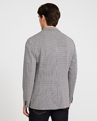 Classic Houndstooth Cotton-Blend Blazer - thumbnail 4