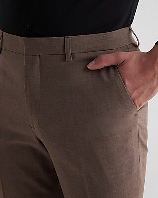 Extra Slim Brown Wool-Blend Modern Tech Suit Jacket