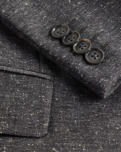 Express Slim Black Performance Stretch Wool-Blend Tuxedo Jacket Black Men's 40
