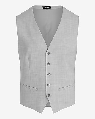 Slim Light Gray Modern Tech Suit Vest