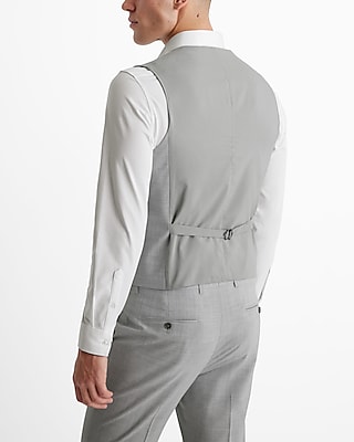 Slim Light Gray Modern Tech Suit Vest