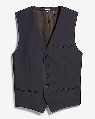 Edition Slim Navy Wool Suit Vest