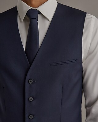 Edition Slim Navy Wool Suit Vest