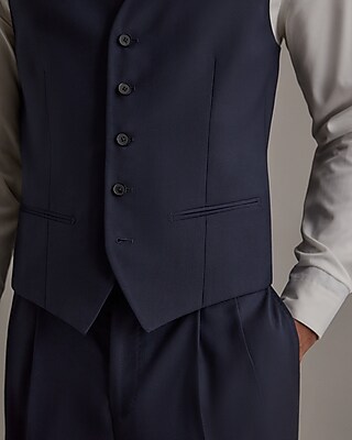 Edition Slim Navy Wool Suit Vest