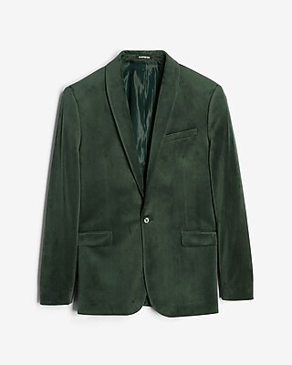 next green velvet blazer