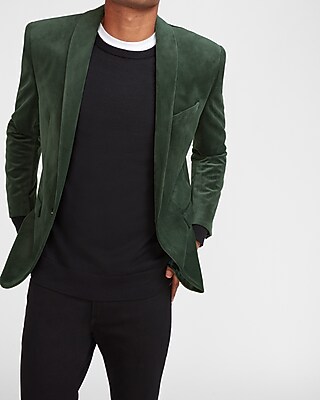 next green velvet blazer