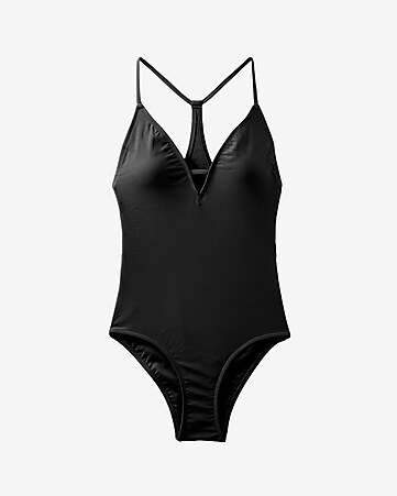 Strappy Cut-out Racerback One-piece Swimsuit | Express