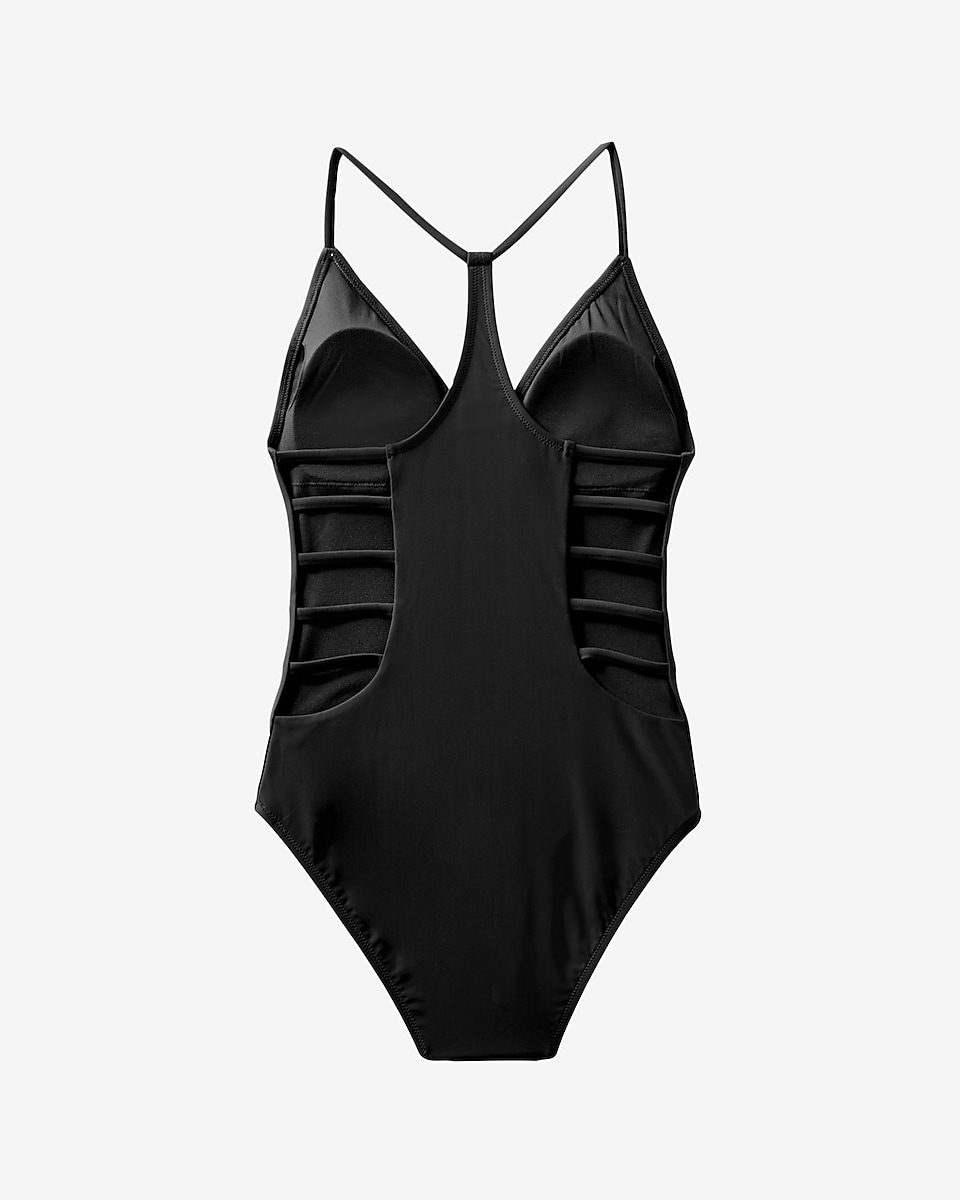 Strappy Cut-out Racerback One-piece Swimsuit | Express