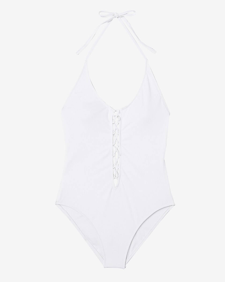 Lace-up One-piece Swimsuit | Express