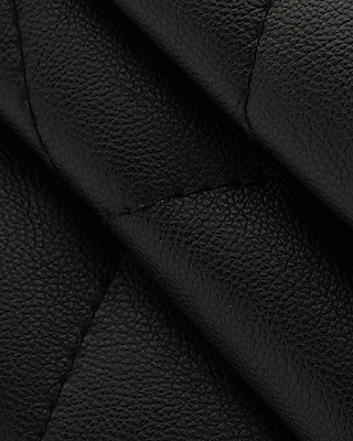 Super High Waisted Faux Leather Quilted Shorts