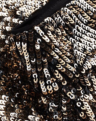 Super High Waisted Sequin Pleated Shorts