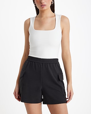 High Waisted Luxe Lounge Cargo Shorts