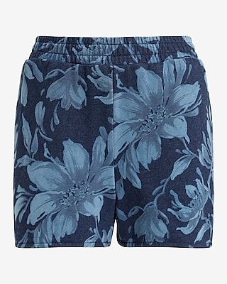 Floral Pull On Knit Shorts