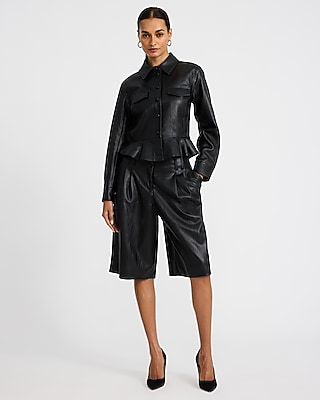 Express x Sarah Jane Nader | The Faux Leather City Short
