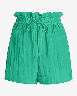 Super High Waisted Crinkle Drawstring Paperbag Shorts - thumbnail 10
