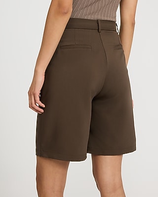 High Waisted Tailored Bermuda Shorts